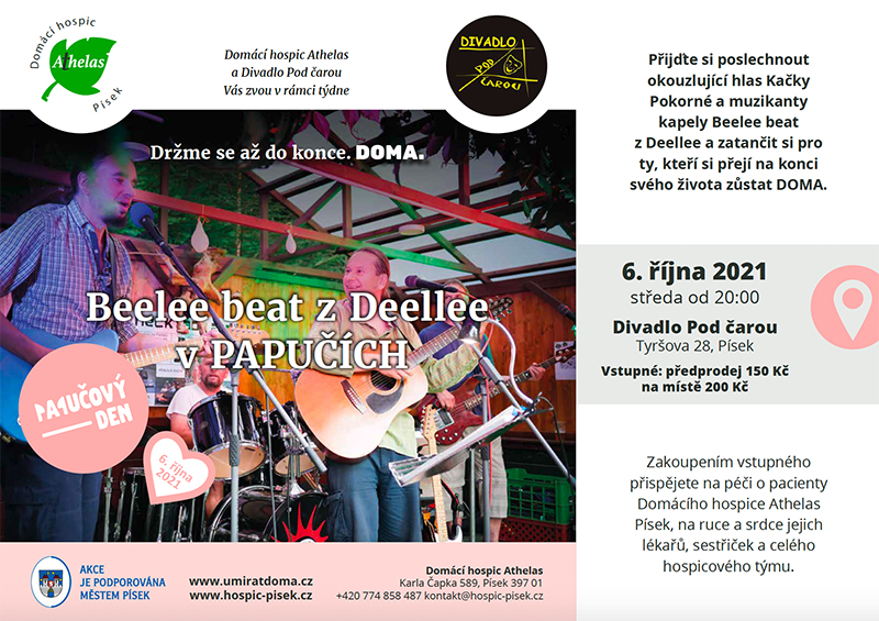 Koncert kapely Beelee beat z Deellee v papučích